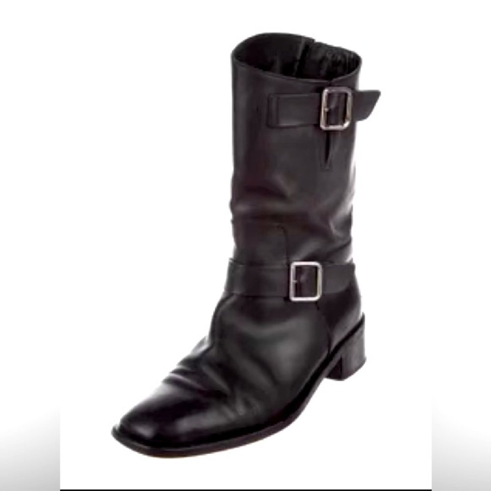 CHANEL 

Leather Mid-Calf Boots